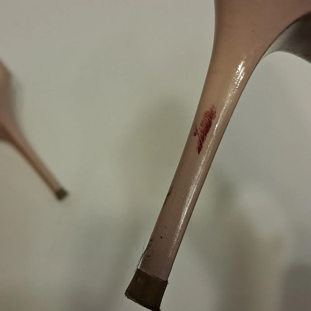 Jimmy Choo Nude Suede Pointed-Toe Pumps
